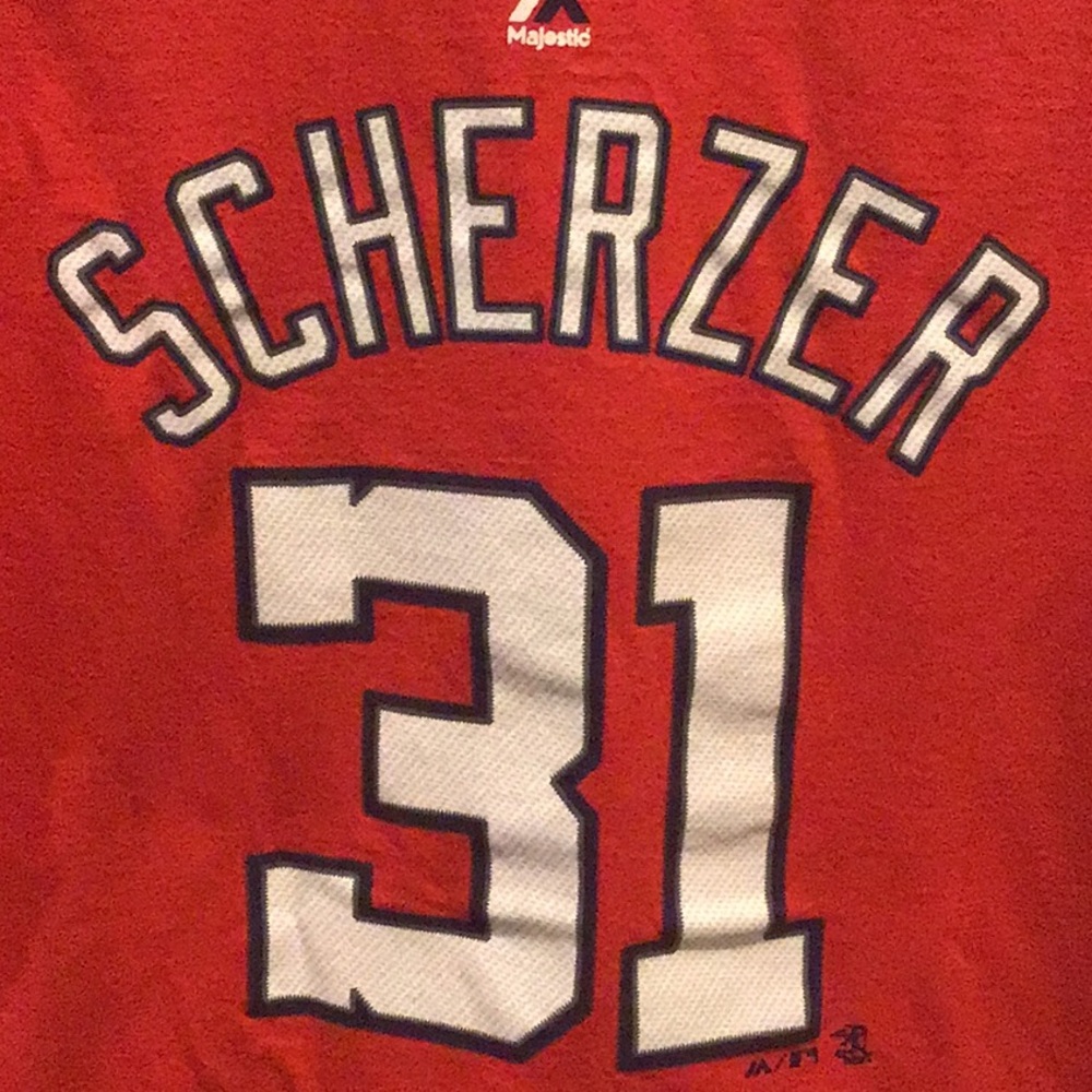 Majestic Max Scherzer t-shirt Washington Nationals # 31